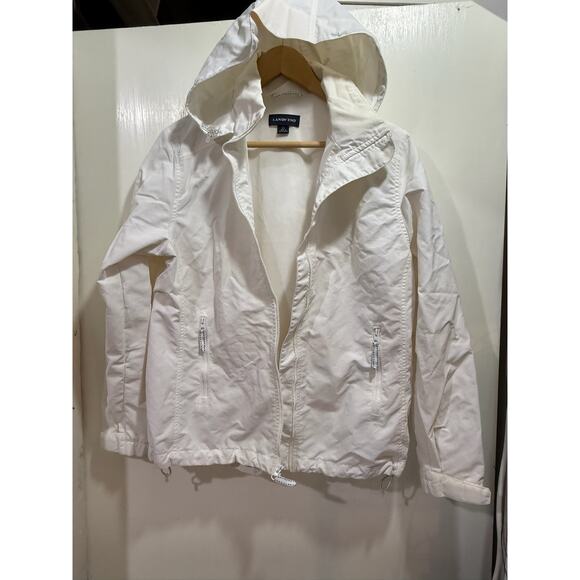 Lands' End Jackets & Blazers - Land's End Rain Jacket Windbreaker White Size S 6-8